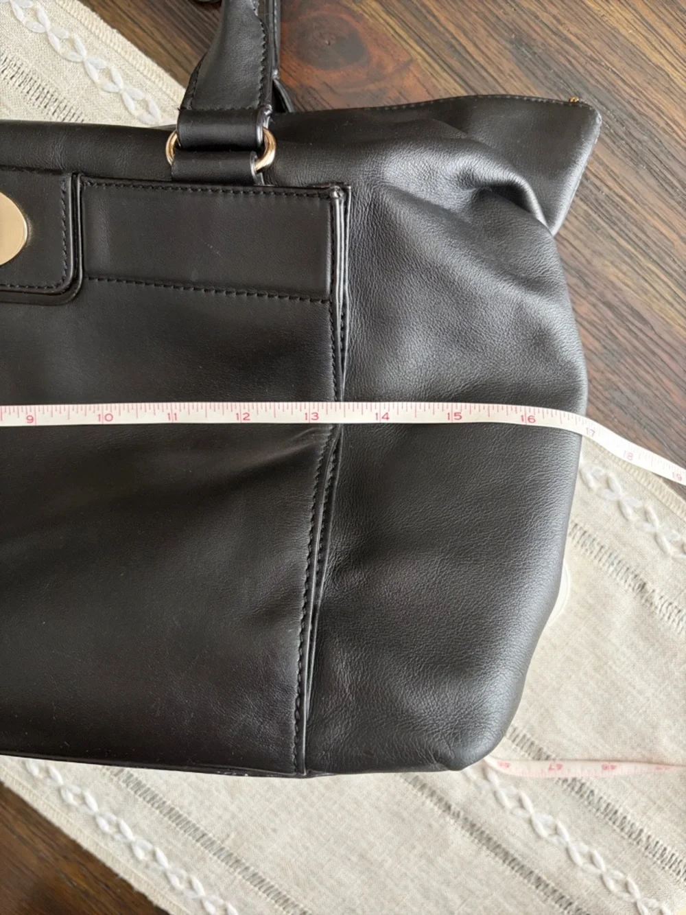 Kate Spade Hampton Theresa Large Tote Leather Shoulder Bag with Turn-Lock - Picture 13 of 16